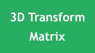 [ Css3 In Arabic ] #18 - 3D Transform - Matrix 3D