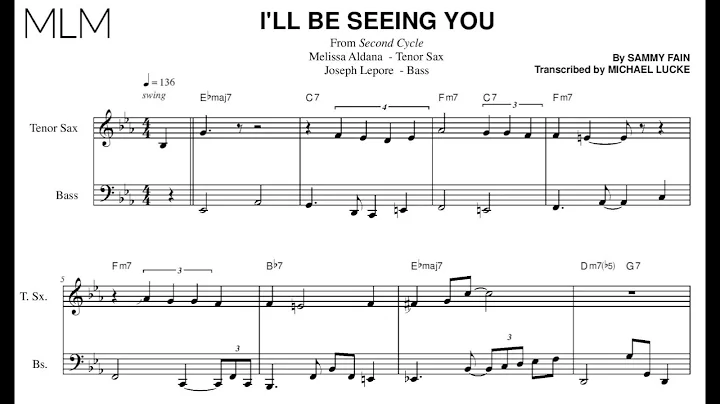 Melissa Aldana - I'll Be Seeing You - Transcription