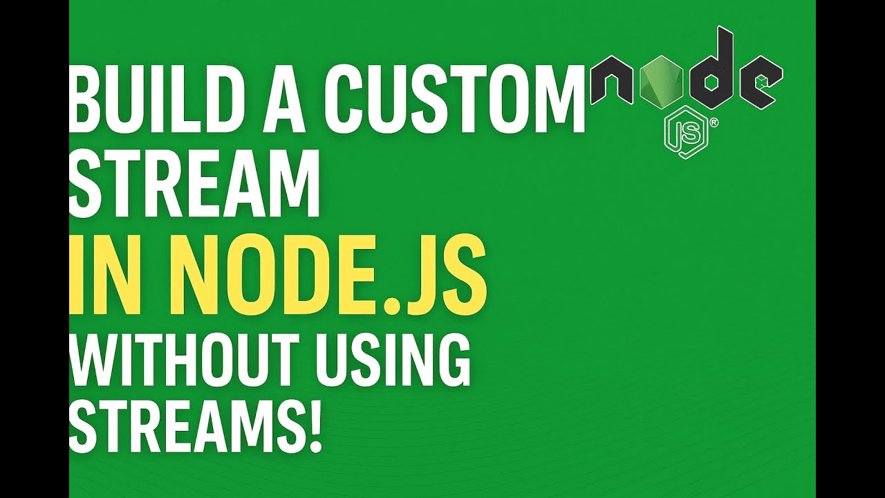 27. Build a Custom Stream in Node.js Without Using Streams! 🔥 Efficient File Copy