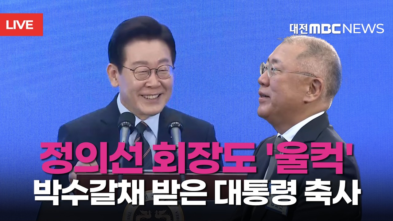 정의선 회장도 '울컥' 박수갈채 받은 대통령 축사