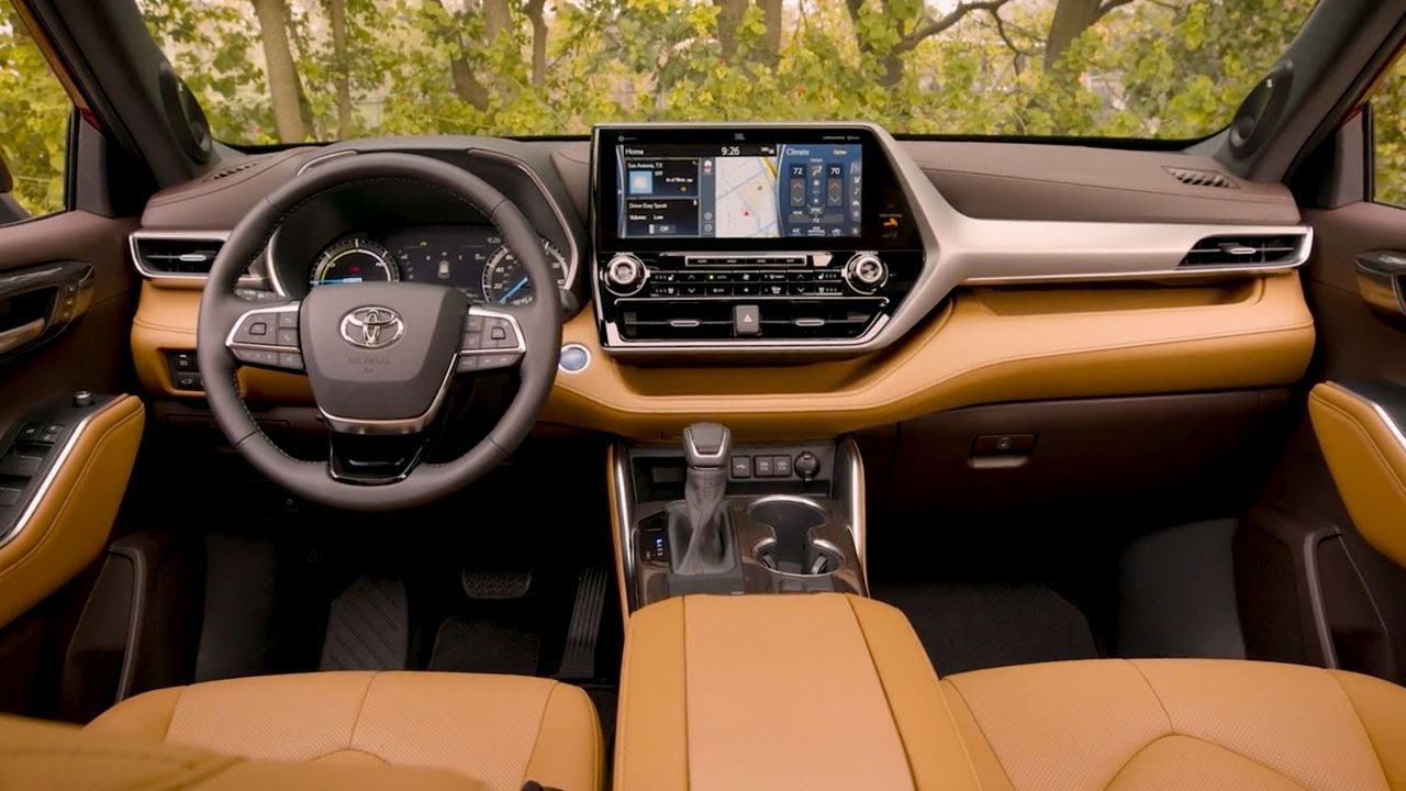 2020 Toyota Highlander Platinum Interior Cabin - YouTube