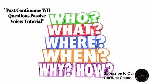 Past Continuous Passive Voice! wh Questions #passivevoiceinenglish #passivevoice #passiveenglish