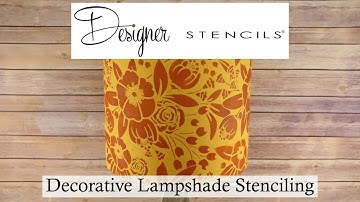 Stenciled Floral Lampshade Project | Designer Stencils | How to Stencil a Lampshade