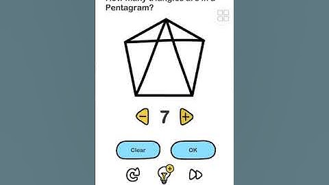 brain out level 16// how many triangles are in a pentagram