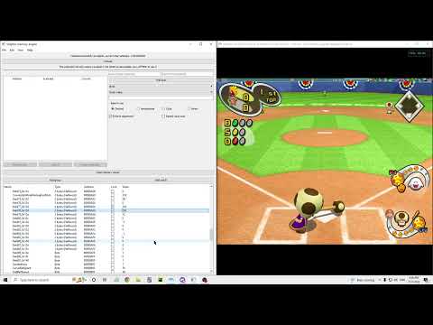 How to use Dolphin Memory Engine in Mario Superstar Baseball - small example of what you can do