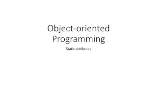Static attributes in Java