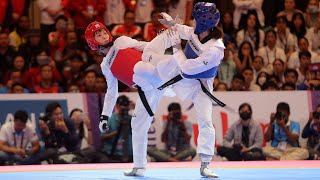 Trương Thị Kim Tuyền thua nhà vô địch thế giới của Thái Lan, giành HCB SEA Games 32 | Taekwondo