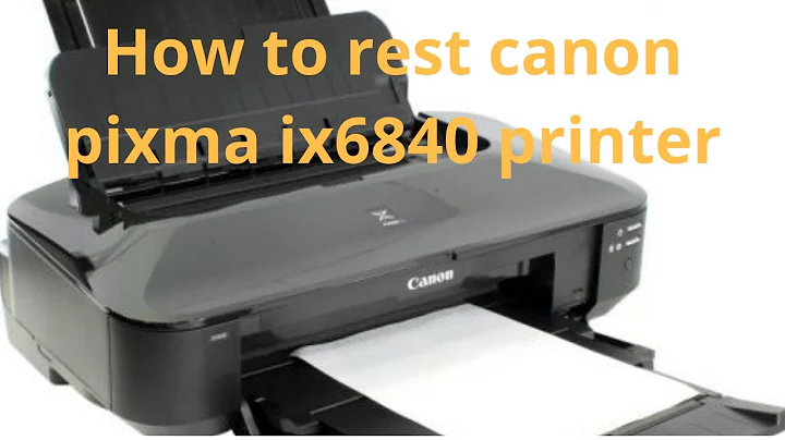 How to reset canon pixma ix6840 printer