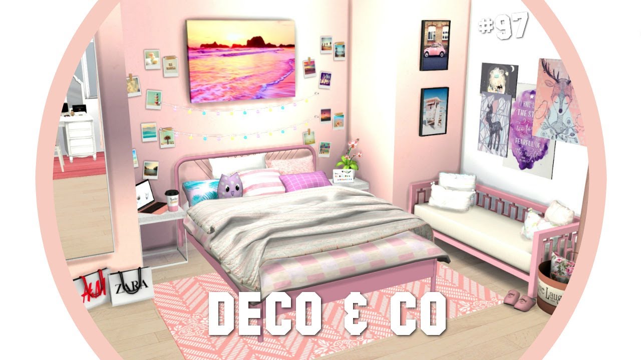 Les Sims 4 Deco And Co 97 Girly Bedroom Cc Download Youtube