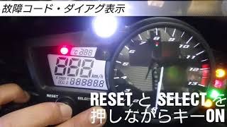 YZFｰR1 (5PW) 2002-2003 ダイアグ 自己診断表示・故障コード表示・Co調整モード 操作方法