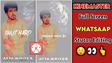 4k whatsapp status full screen kinemaster || kinemaster lyrics video editing tamil 2021