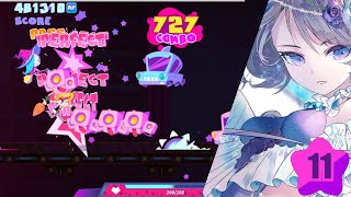 신규 업데이트 피날레 11 Alterluna 682595점 All Perfect Muse Dash