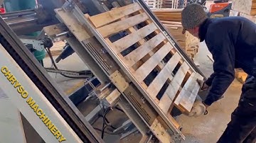 Automatic Wood Pallet Making Machine For Stringer Type Pallet Machine Processing Line in France