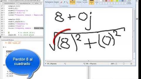 Descripción Transformada Discreta de Fourier en Matlab