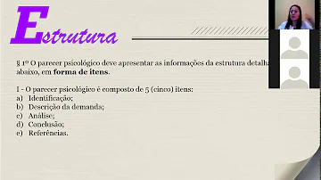 Qual é a estrutura de um parecer psicológico?