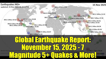 Global Earthquake Report: November 15, 2025 - 7 Magnitude 5+ Quakes & More!