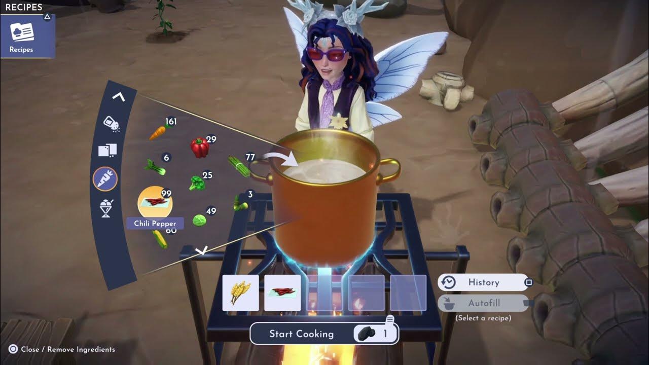 Disney Dreamlight Valley Tomato Basil Soup and Vegetarian Dumplings