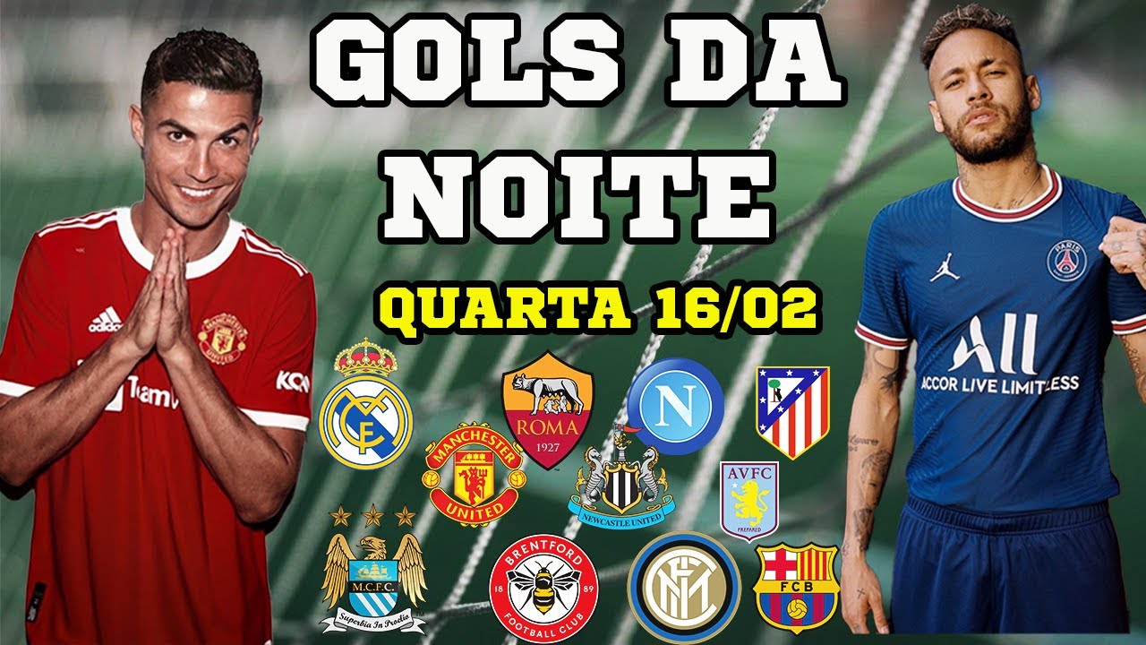 Gols de Hoje - Gols da Noite 17/02 - Gols da Rodada - Gols de Quarta