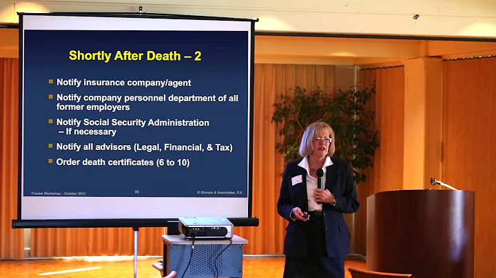 Successful Successor Trustee Workshop: Part 3, After Death of Trustmaker
