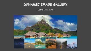 Dynamic Image Gallery Using JavaScript | JavaScript Tutorials