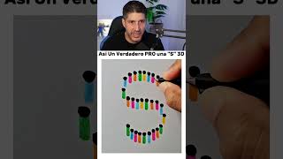 DIBUJA UNA 'S' 3D DE UNA FORMA INCREÍBLE! 😱🎨