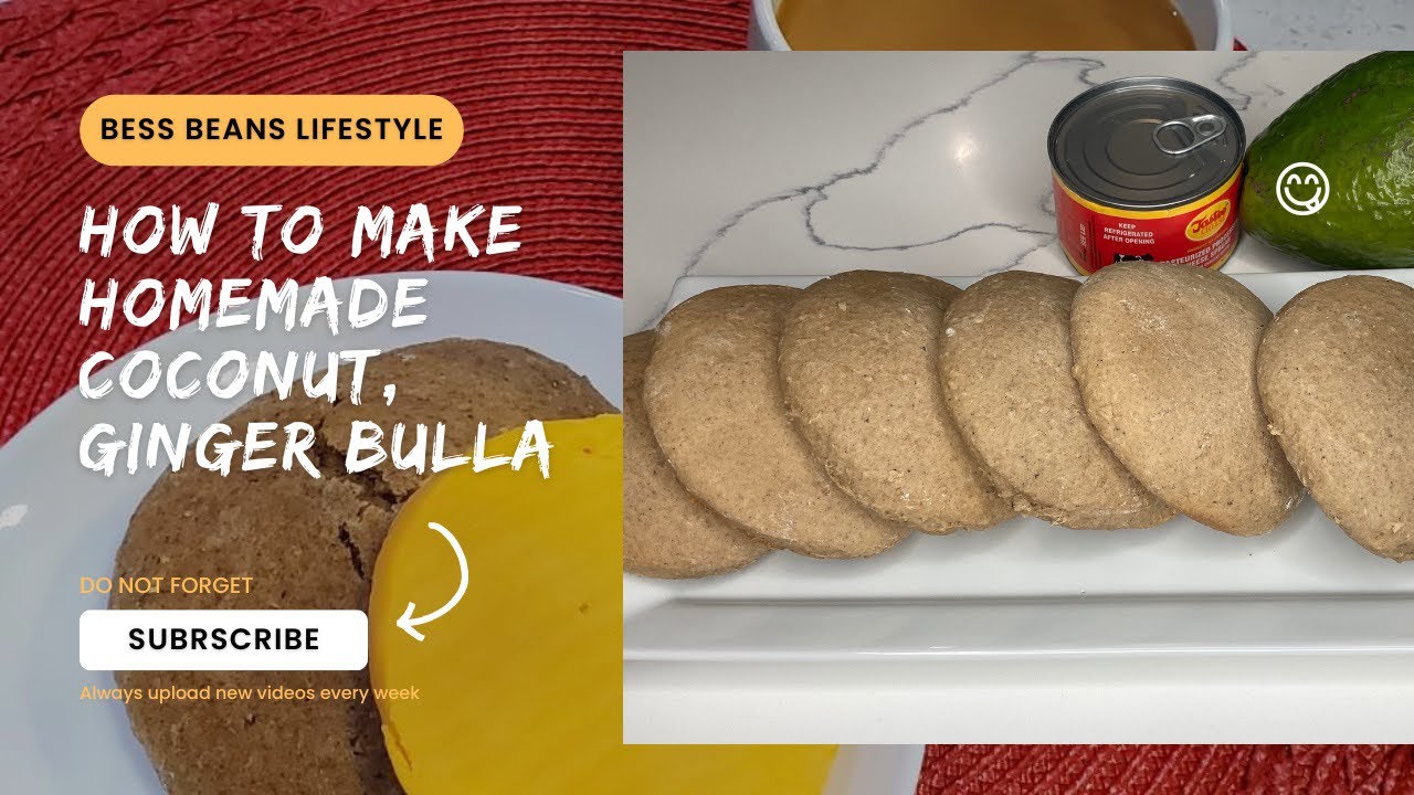 How To Make Jamaican Homemade Coconut, Ginger Bulla Cakes/ Vegan Bulla