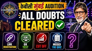 KBC Mumbai Audition Doubts Finally Clear! 😱 | Link Registration, GK Test, Cut Off