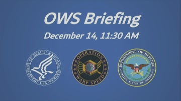 WATCH: Operation Warp Speed and COVID-19 vaccine distribution news conference