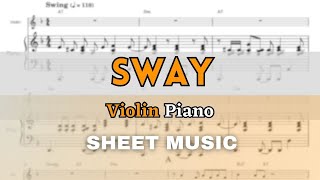 Sway (Quien Sera) | Violin and Piano (Sheet Music/Full Score)