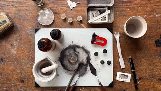 Making Watercolor Paint w Sand from Lake Michigan and a Painting | Peg and Awl