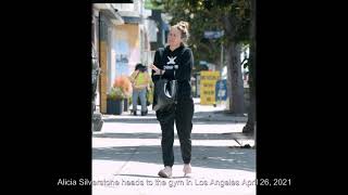 Alicia Silverstone heads to the gym in Los Angeles April 26, 2021
