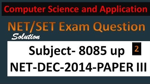 Net Set exam computer science 8085 microprocessor question solutions part2
