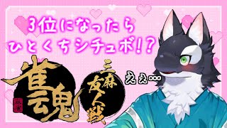 【バレンタインだね】3位になったらひとくちシチュボ！参加型麻雀！【ケモV/うたかたカオル】