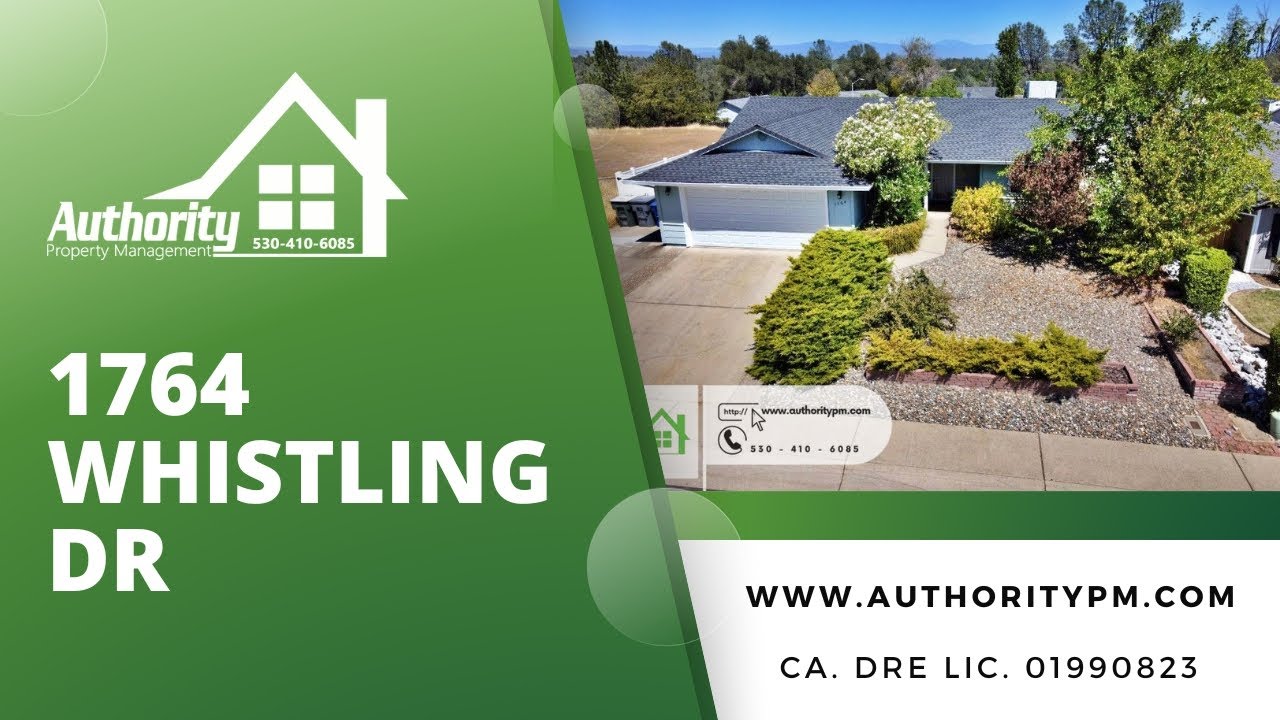 1764 whistling dr offered by authority property management redding ca