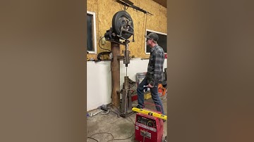 Power hammer first fire up and test! #blacksmith #diy #scrapmetalrecycling