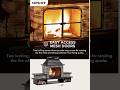 Outdoor Fireplace, Patio Wood Burning Fireplace with Steel Chimney
