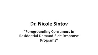 3/20/2023: Colloquium Presentation by Dr. Nicole Sintov