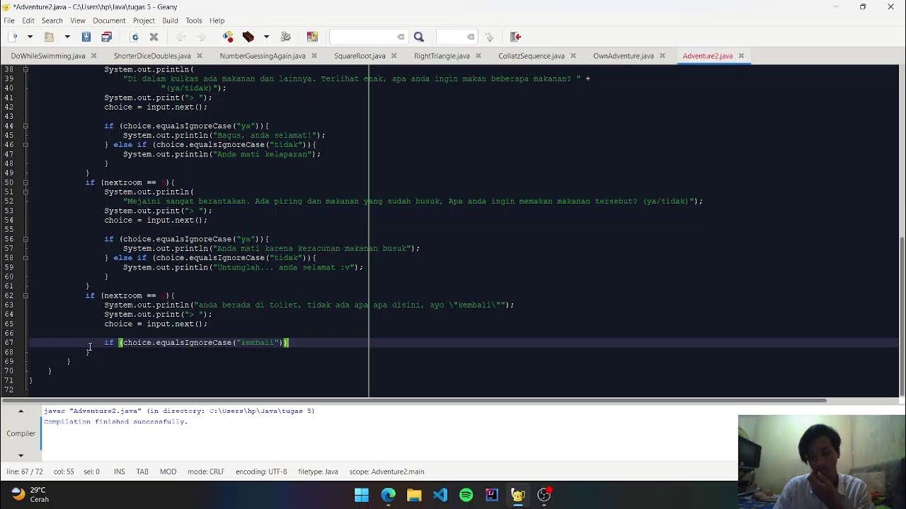 Tugas 5 Pemrograman 1 (lanjutan) - YouTube