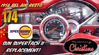 E174 Unboxing & Installing a Speedway Motors Sun Super Tach II Replacement! 1956 Chevy Bel Air Resto