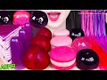 ASMR PURPLE&PINK JELLY NOODLES, CHERRY PLUM, CUP JELLO 보라 핑크 체리 자두, 젤리 국수, 컵 젤리 먹방 EATING SOUNDS