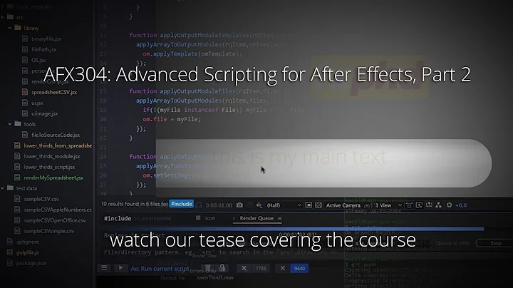 Advanced Scripting for After Effects, Part 2
