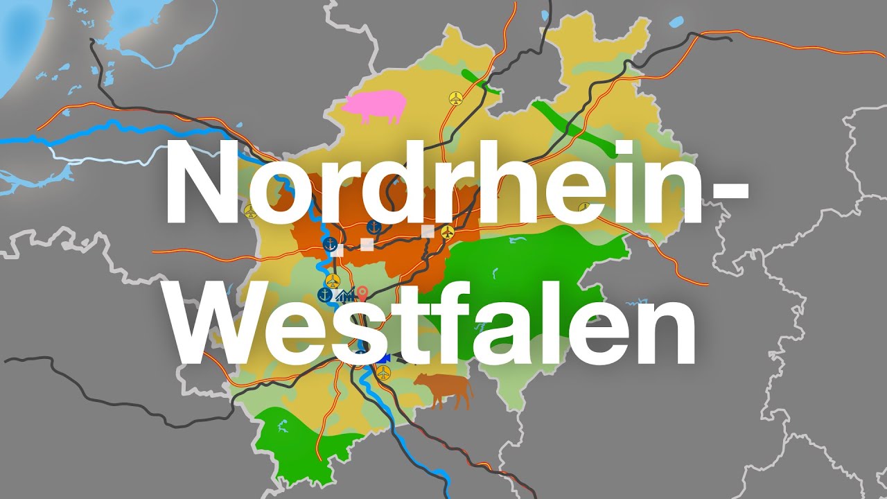 Schwergewicht im Westen Deutschlands: Nordrhein-Westfalen in Karten