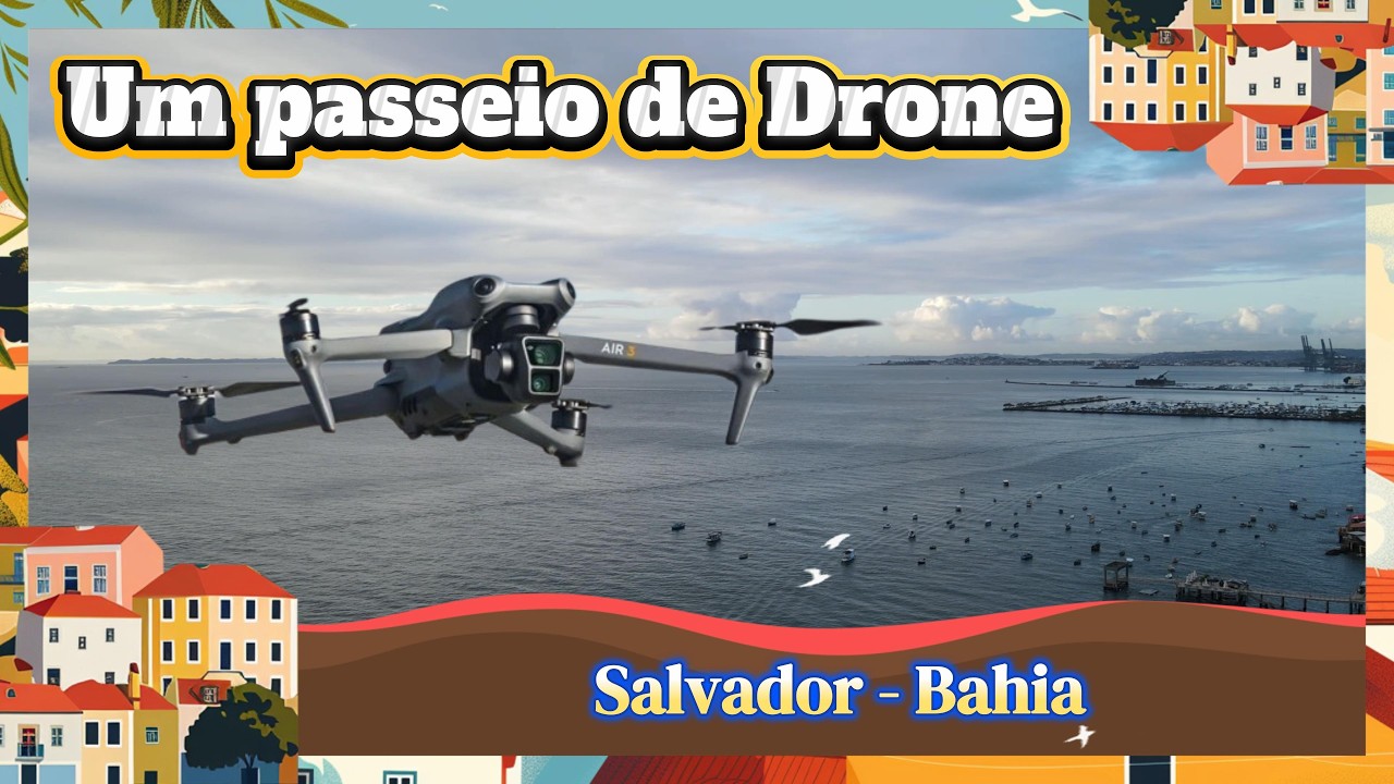 Passeio com o DRONE na Baía de Todos os Santos pela linda cidade de SALVADOR na BAHIA!