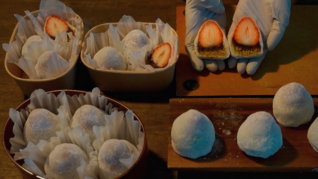 요즘 가장 난리난 두바이 딸기 모찌🍓 만들기부터 치즈 돈까스까지 | 집에서 보내는 따뜻하고 꽉찬 하루.  [ 달그락 숲 ]