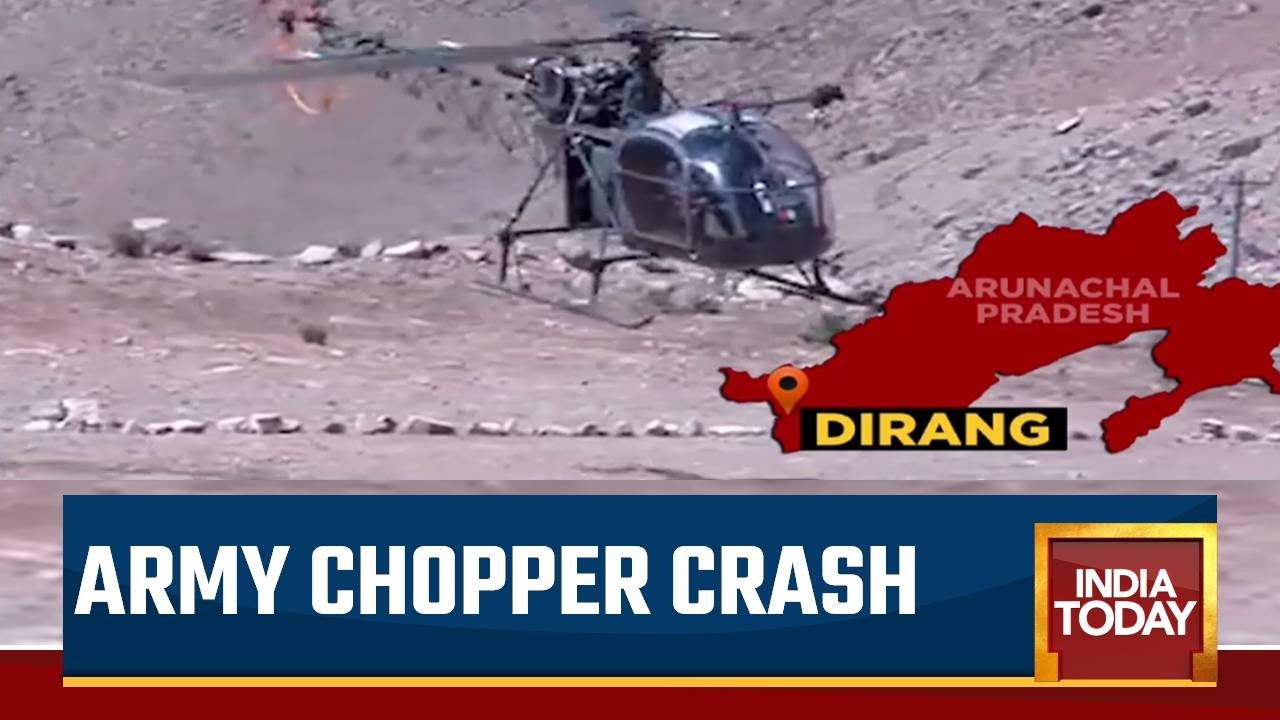 Watch Army Aviation Cheetah Helicopter Crashes In Arunachal Pradesh