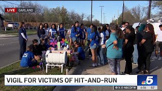 Garland neighbors hold vigil for teen siblings hit, killed | NBCDFW