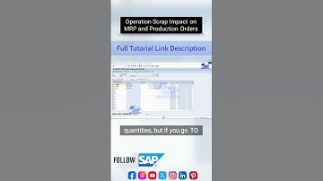 How Operation Scrap on #MRP - Factors Influence the MRP Run | SAP Courses For Beginners | #SAP PP
