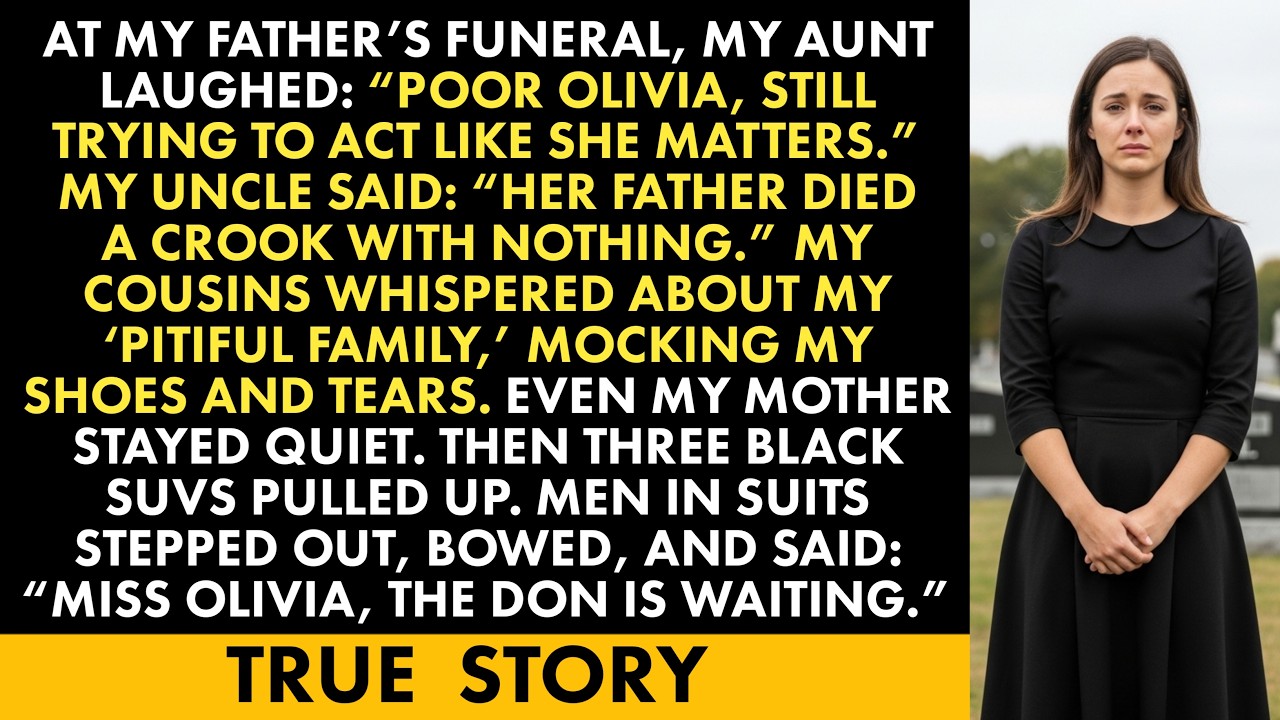 At My Father’s Funeral They Called Us Poor—Then a Luxury Fleet Arrived to Reveal My True Inheritance