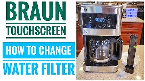 How To Change Water Filter Braun Brew Sense KF7370 Touch Screen 12 Cup Coffee Maker