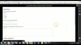 Google forms on blendspace